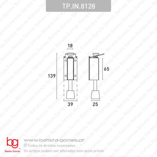 Trav�o retentor de porta - INOX